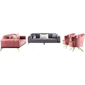AEA Wohnzimmer-Set 2tlg 3-Sitzer Sofa Sessel Textil 3+1 Sofagarnitur Modern