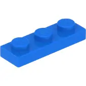 LEGO 1x3 plaque 3623 - 50 pièces bleu