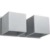 Sollux Applique QUAD 2 gris 2xG9 8W aluminium 11x12x26cm