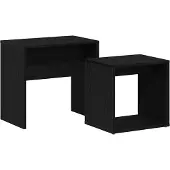 vidaXL Tables basses 2 pcs en chêne noir contrecollé