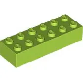 LEGO 2x6 brique 2456 - 50 pièces Lime