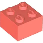 LEGO 2x2 Stein 3003 - 100 Stück Coral