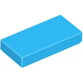 LEGO 1x2 carreaux 3069 - 50 pièces bleu azur foncé