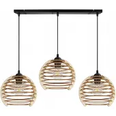 Light11 HOME Suspension, lustre, bois, abat-jour LED