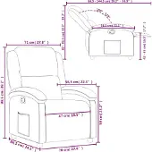 vidaXL Fauteuil relax, tissu noir