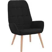 Syfax Fauteuil relaxant en tissu noir