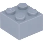 LEGO : 100x Stein 2x2 in hellem Grau