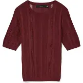 Vero Moda VMMINDY SS O-NECK TOP BOO Syrah S