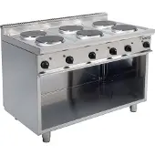 Saro Cuisinière électrique à fond ouvert, modèle E7/Cuet6Ba, dimensions : L 800 x P 700 x H 850