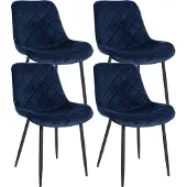 CLP lot de 4 chaises Springs velours