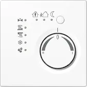 JUNG Régulateur de température ambiante UP LS KNX aws glz LS2178WW, Thermostat, Blanc