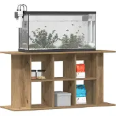 vidaXL Support d'aquarium Chêne artisanal 120 x 40 x 60 cm Bois d'ingénierie