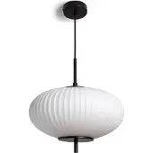 LEDKIA Suspension Métal Et Verre Beca Oblade Noir