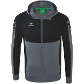 Erima Six Wings Veste d'entraînement à capuche Gris ardoise/noir Junior - 140