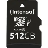 Intenso Micro Sdxc 512gb Class 10 Uhs-i Premium Memory Card Noir