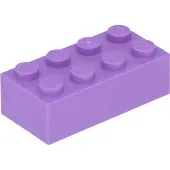 LEGO 2x4 brique 3001 - 10 pièces lavande moyenne