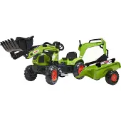 Falk Tracteur avec remorque CLAAS Arion, pelle rétrocaveuse + chargeuse, à partir de 2 ans