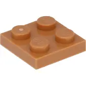 LEGO 2x2 plaques 3022 - 100 pièces Nougat moyen