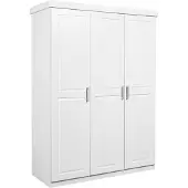 Inter Link Magnus Armoire 3 pièces, largeur 140 cm, hauteur 190 cm, blanc.
