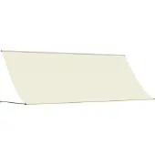 Syfax Auvent rétractable crème 350x150 m tissu et acier
