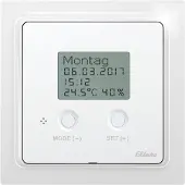Eltako BUTH55ED/12V DC-am Horloge-Thermo-Hygrostat pour bus en saillie, Thermostat, Gris