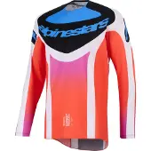 Alpinestars Maillot TECHSTAR KNIF, (gris clair/orange fluo/noir, taille S)