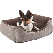 Kerbl Kuschelbett Samuel (Farbe grau/dunkelgrau 60 x 50 x 17 cm, waschbar) 81316