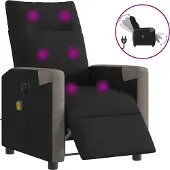 Syfax Fauteuil de massage électrique noir tissu