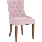 CLP Chaise de salle à manger Aberdeen velours antique-clair