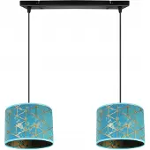 Light11 HOME Suspension, lustre, abat-jour, motif doré