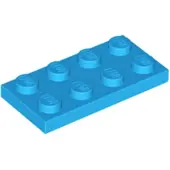 LEGO 50 pièces 3020 Plaques 2x4 Part Basic 50 bleu azur foncé