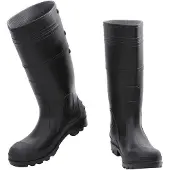 vidaXL Bottes en caoutchouc Noir Taille 42 PVC