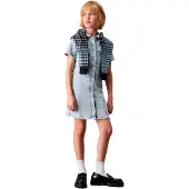 Calvin Klein Ig0ig02902 Short Sleeve Dress Bleu 10 Years Enfants
