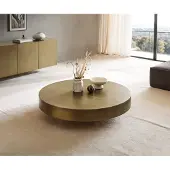 DELIFE Table-basse Ryo 120x30 cm or métallique