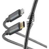 Hama Câble de charge Câble de données USB-C vers IOS universel Protection anti-plis aluminium 1,5 m