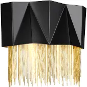 Hinkley/ Fredrick Ramond Applique murale Zuma noir satiné et doré, 3xG9x3W, métal, dim. : 27 x 31,6 x 10 cm, IP20,