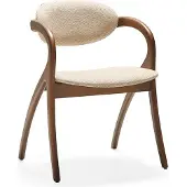 AEA Luxus Stuhl Holz Lehnstuhl Beige Holzrahmen Stühle Italienisches Design
