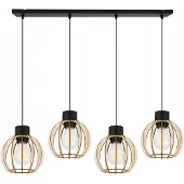 Light11 HOME Suspension, lustre, bois, abat-jour LED