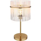 Globo Lampe de table dorée Gorley avec verre Ø 30cm