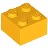 LEGO brique 2x2 3003 - 50 pièces orange clair