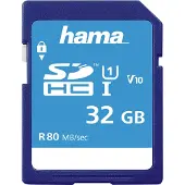 Hama SDHC 32 GB classe 10 UHS-I 80 MB/S, emballage fin