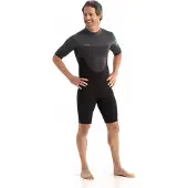 Jobe Perth 3/2 Mm Short Sleeve Back Zip Shorty Noir,Gris 2XL Homme