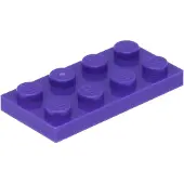 LEGO 2x2 plaques 3020 - 50 pièces violet foncé