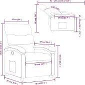 vidaXL Fauteuil relax, tissu, vert foncé