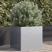 Prolenta Maison Exclusive - Jardinière argentée, 49x47x46 cm, en acier galvanisé