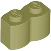 LEGO 1x2 Pallisade - 250 pièces Vert olive