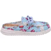 Fusion Ella : Chaussures plates pour femmes, chaussures basses, mocassins, couleur bleue, style décontracté