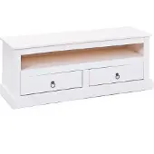Inter Link Meuble tv Provence 118cm à 2 tiroirs - blanc