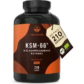 True Nature Gélules d'ashwagandha biologique KSM-66, 210 gélules, ashwagandha,