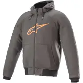 Alpinestars Chrome Sport Tar Gray Flame Orange Hoodie Taille L